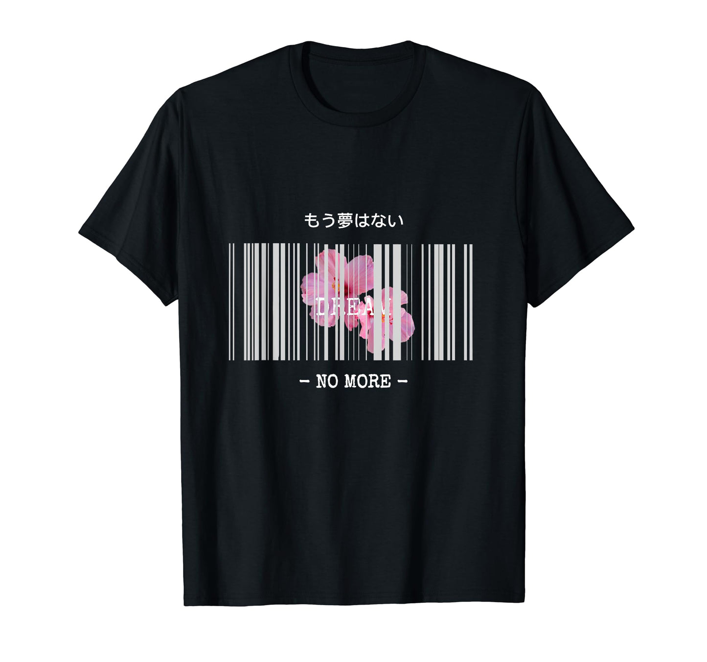 Aesthetic Vaporwave Flower Barcode T-Shirt - Fun Novelty Design Unisex