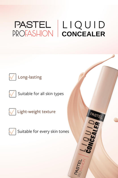Pastel Profashion Liquid Concealer 102 Nude - Matte Finish, 7ml