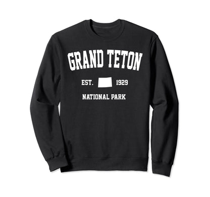 Grand Teton National Park Hiking Sweatshirt - Custom Art Print for Adults