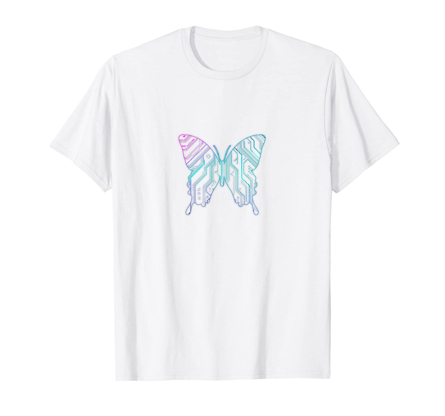 Cyber Aesthetic Butterfly T-Shirt - Casual Everyday Wear Men Women