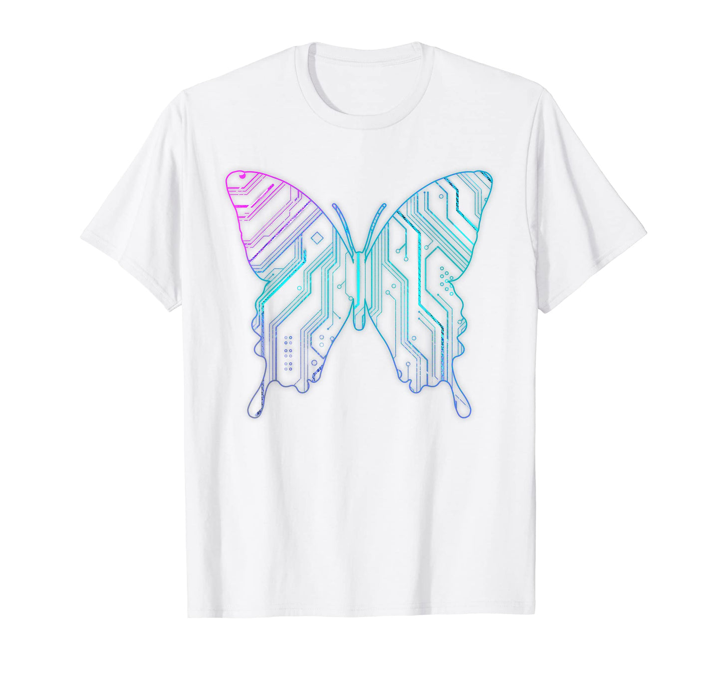 Cyber Aesthetic Butterfly Futurism T-Shirt - Trendy Graphic Unisex