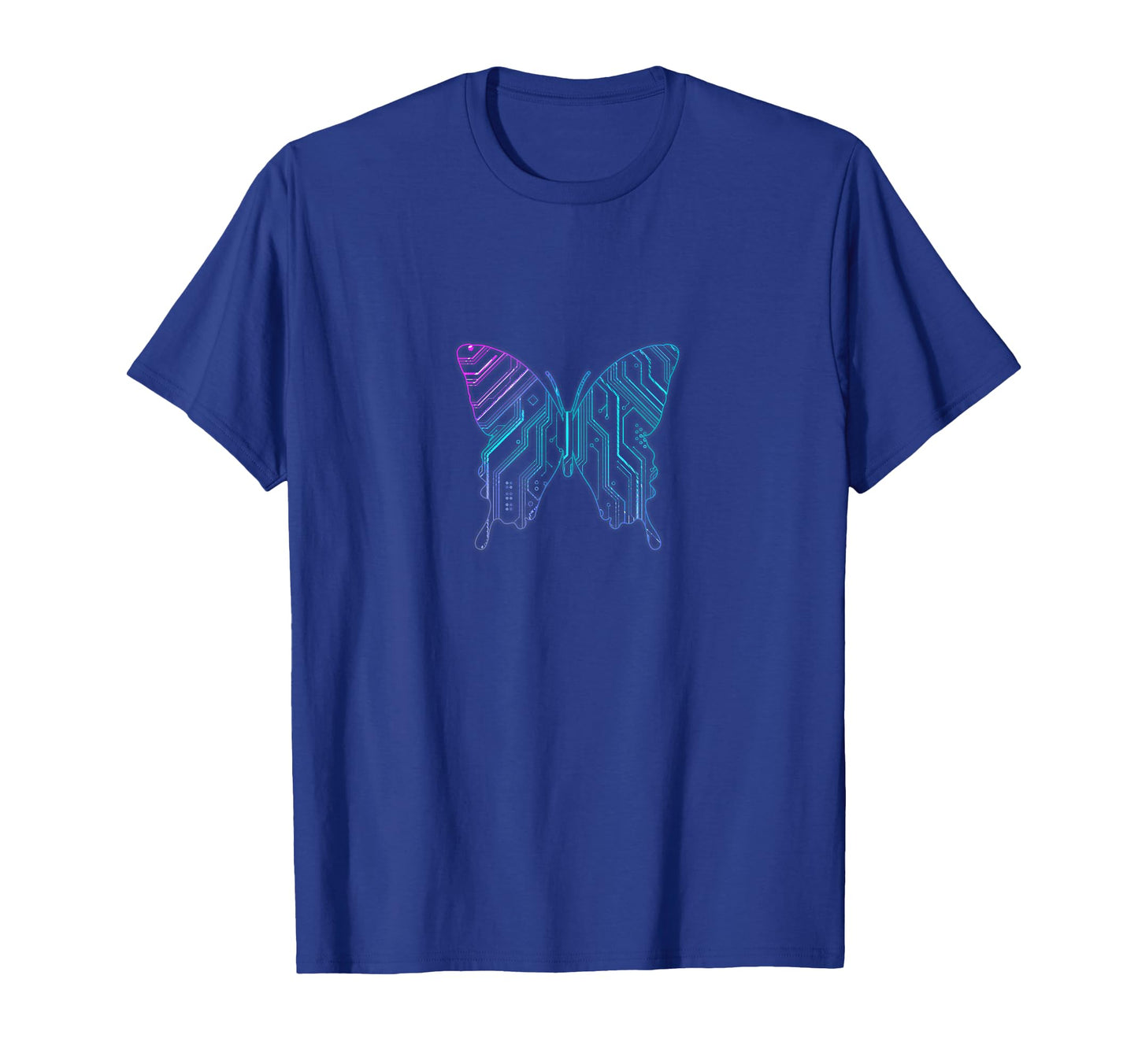 Cyber Aesthetic Butterfly Futurism T-Shirt - Unique Graphic for Adults