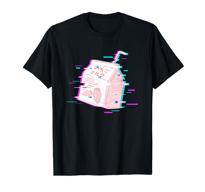 Japanese Vaporwave Aesthetic Strawberry T-Shirt - Minimalist Print Unisex