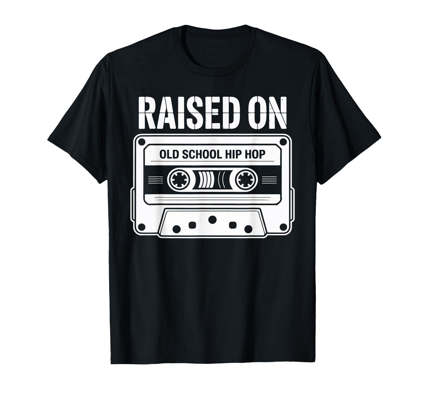 Raised Old School Hip Hop Cassette Culture T-Shirt - Unique Graphic Unisex