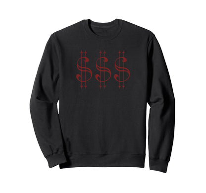 Dollar Sign Grunge Alternative Sweatshirt - Streetwear Style for Adults