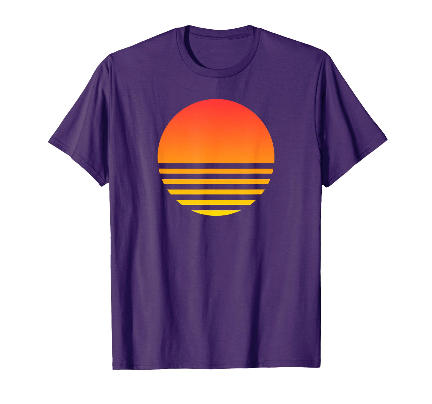 Sunset Summer Beach Surf 80S T-Shirt - Custom Art Print for Adults