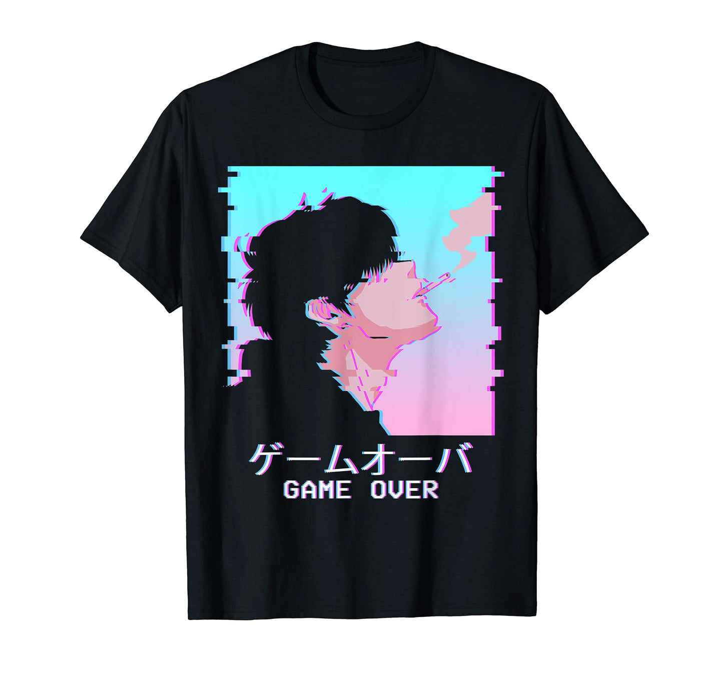 Japanese Vaporwave Aesthetic Anime T-Shirt - Streetwear Style for Adults