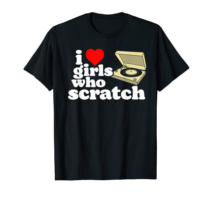 I Love Who Scratch Hip Hop Old School T-Shirt - Custom Art Print Unisex