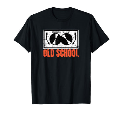 Old School Turntable Old School T-Shirt - Fun Novelty Design for Adults