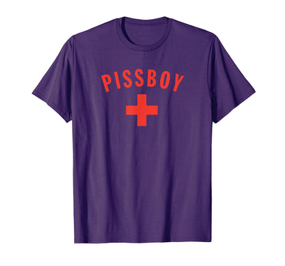 Funny Gag Pissboy Pee Paramedic T-Shirt - Casual Everyday Wear for Adults