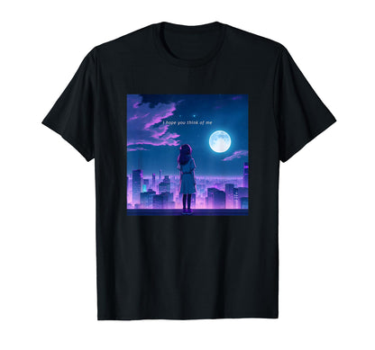Lofi Cityscape Sad Anime 90S T-Shirt - Novelty Apparel for Adults