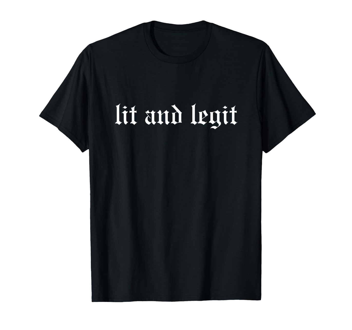 Lit And Legit Oldschool Rapper T-Shirt - Fun Novelty Design Men Women