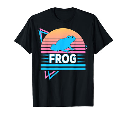 Frog Vaporwave Aesthetic T-Shirt - Streetwear Style Unisex