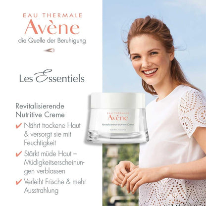 Avene Moisturizing Cream for Dry & Sensitive Skin - Rich Hydration & Nourishment with Vitamin E & Thermal Water