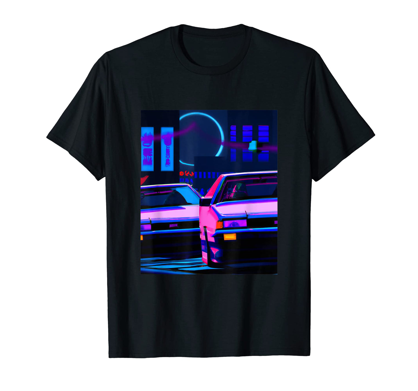 Vaporwave Car Synthwave City Vaporwave T-Shirt - Unique Graphic for Adults