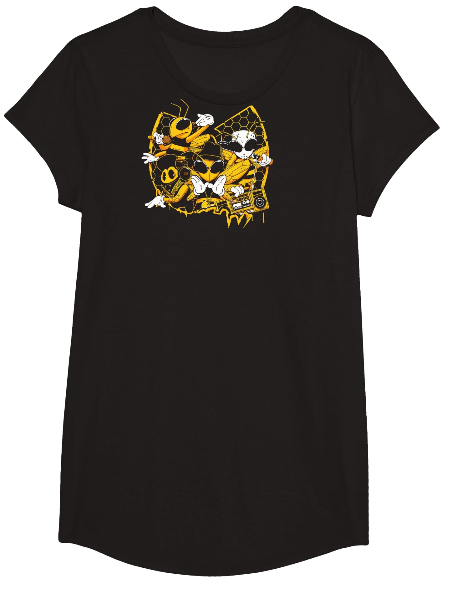 Bees Hip Hop Old School Rap Music T-Shirt - Fun Novelty Design for Adults