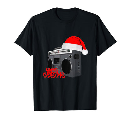 Happy Boombox Old School Hiphop T-Shirt - Novelty Apparel Unisex