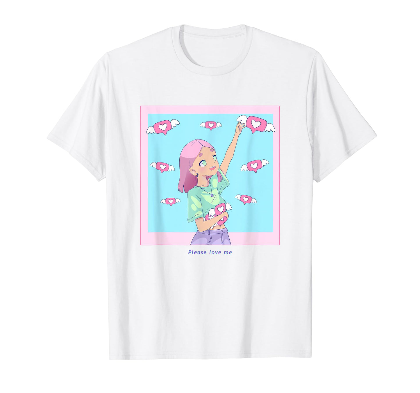Lofi Chill 90S Anime Pastel Vaporwave T-Shirt - Custom Art Print Men Women