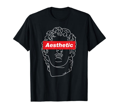 Glitch Greek Statue Retrowave T-Shirt - Fun Novelty Design for Adults