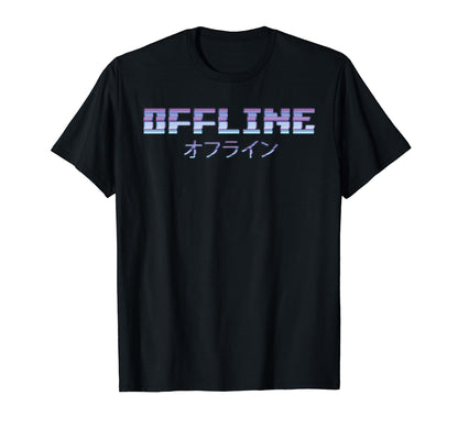Offline Japanese Egirl Eboy T-Shirt - Minimalist Print for Adults