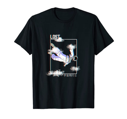 Lost Astronaut Japan Sad 90S T-Shirt - Casual Everyday Wear Unisex
