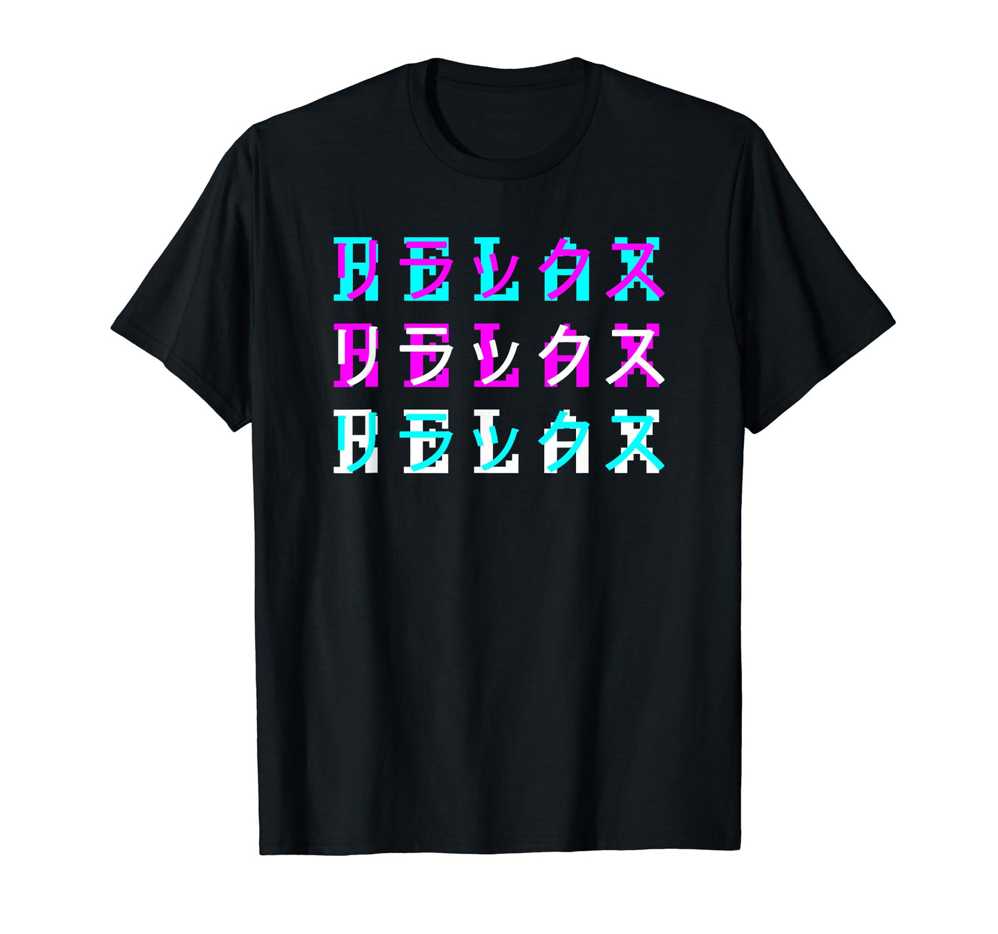 Vaporwave Aesthetic Relax Japanese T-Shirt - Trendy Graphic Men Women