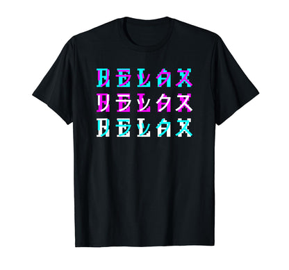 Vaporwave Aesthetic Relax Japanese T-Shirt - Trendy Graphic Men Women