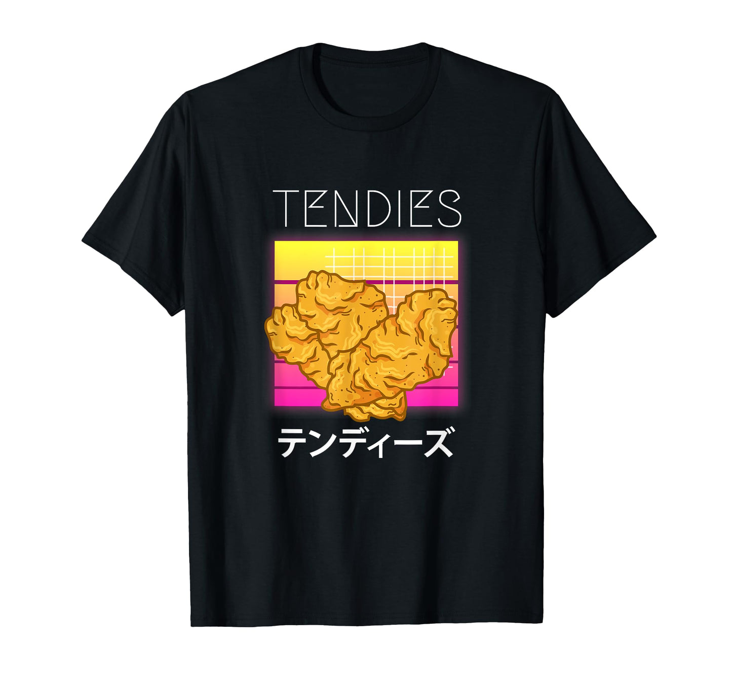 Vaporwave Tendies Chicken T-Shirt - Casual Everyday Wear for Adults