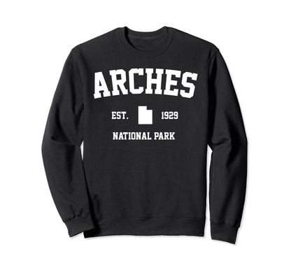 Arches National Park Hiking Utah Est 1929 Sweatshirt - Graphic Print Unisex