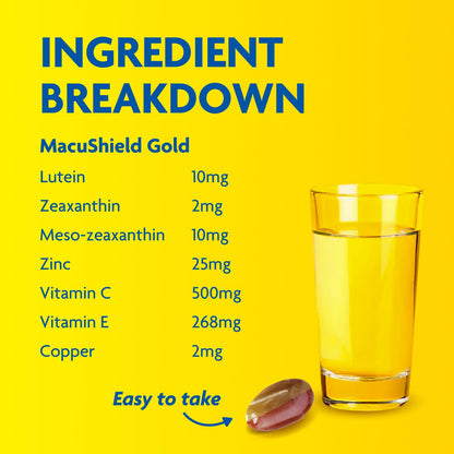 MacuShield Gold Eye Health Supplement - 90 Capsules