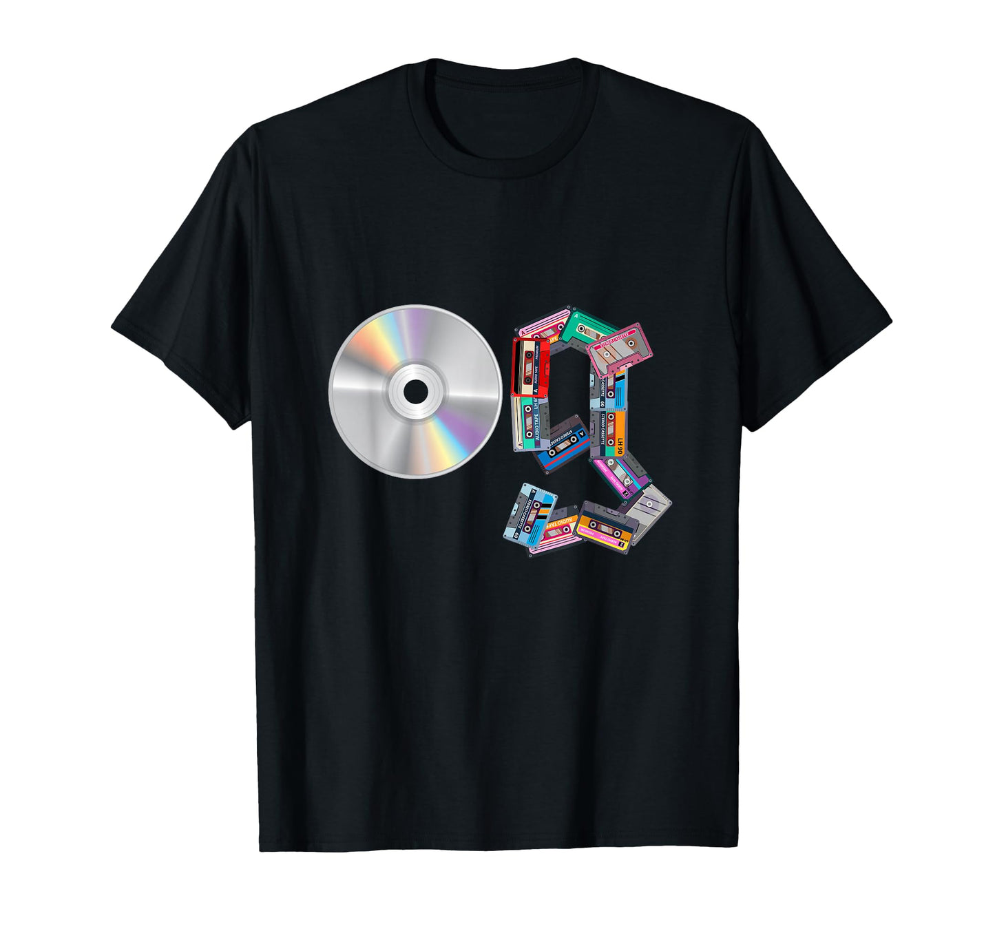 Old School Og Hip Hop Head Vinyl T-Shirt - Fun Novelty Design Men Women