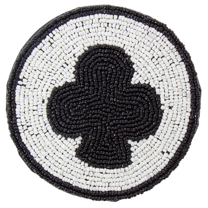 Card Suits Glass Beaded Coasters - Set of 4