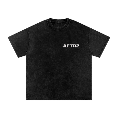 Aftrz Great Wave Snow Washed Oversized Cotton T-Shirt