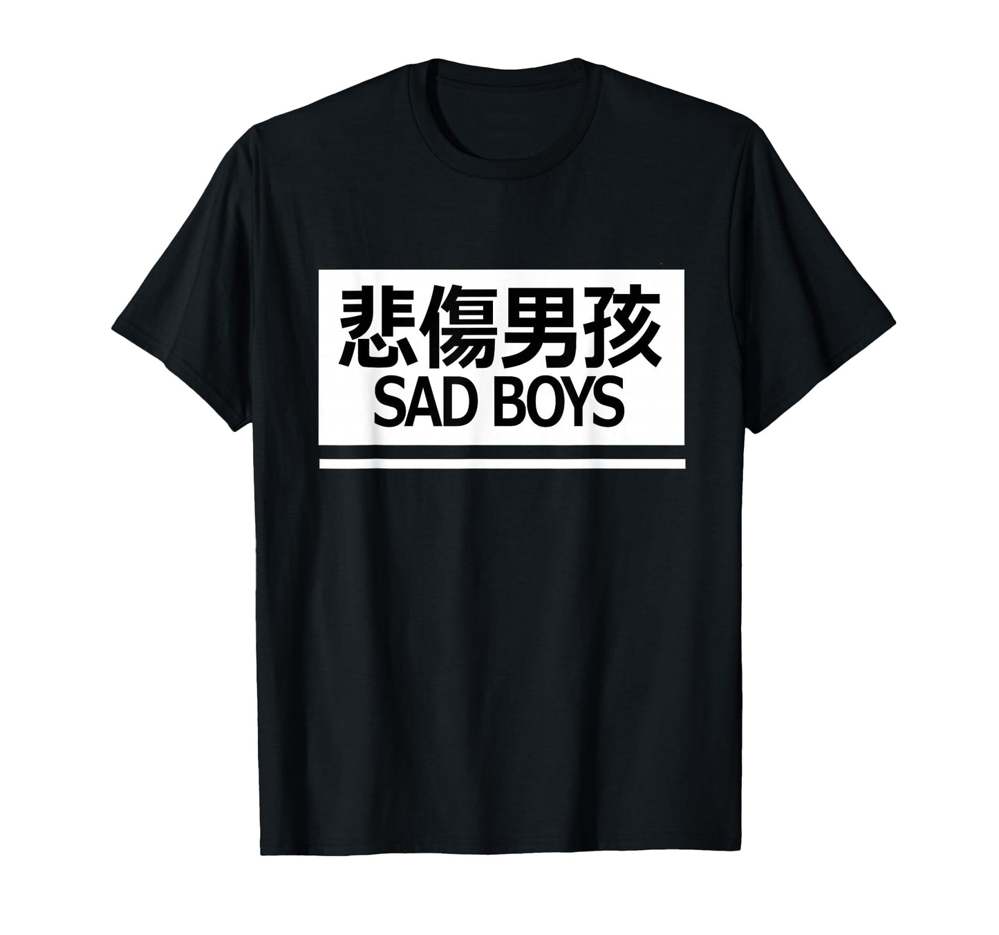 Sad Aesthetic Vaporwave Chinese Text T-Shirt - Novelty Apparel for Adults