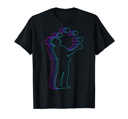 Juggling Juggler Circus Vaporwave T-Shirt - Custom Art Print for Adults