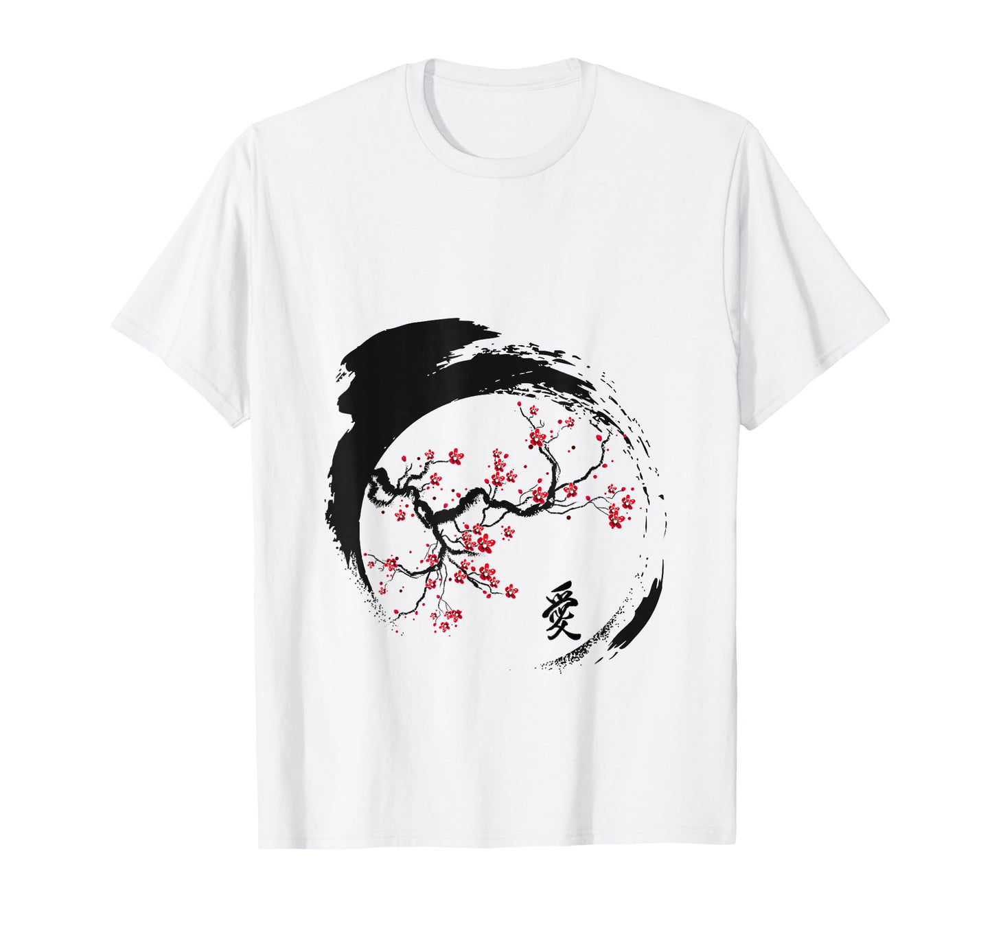 Japanese Cherry Blossom Grunge Vaporwave T-Shirt - Graphic Print Men Women