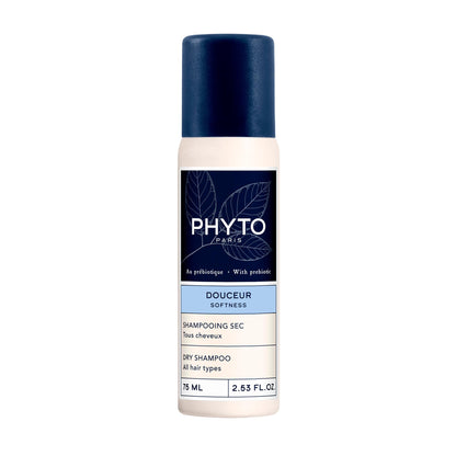 Phyto Softness Dry Shampoo 75ml - No Water Needed, Absorbs Oil, Aerosol Hair Care
