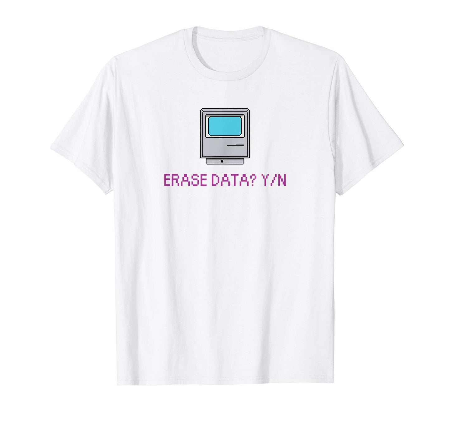 Erase Data Y N Computer Retrowave Lo Fi T-Shirt - Trendy Graphic Unisex