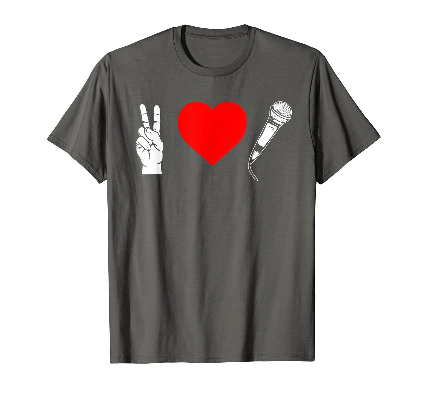 Peace Love Hip Hop Old School Rap T-Shirt - Minimalist Print for Adults