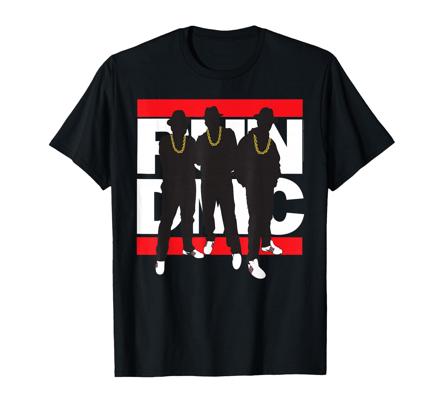 Run Dmc Silhouette Band Small T-Shirt - Casual Everyday Wear Unisex