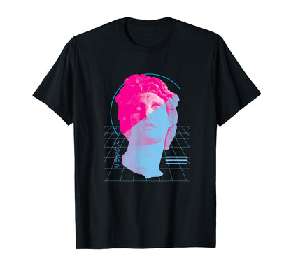 Greek Statue Helios Vaporwave Aesthetic T-Shirt - Minimalist Print Unisex