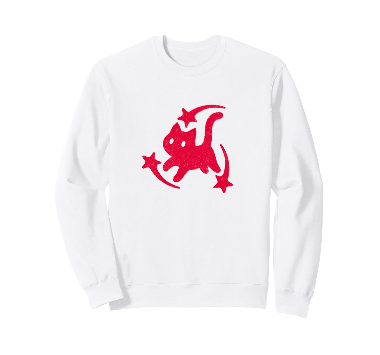 Yk2 Grunge Scary Cat Shooting Stars Sweatshirt - Trendy Graphic Men Women