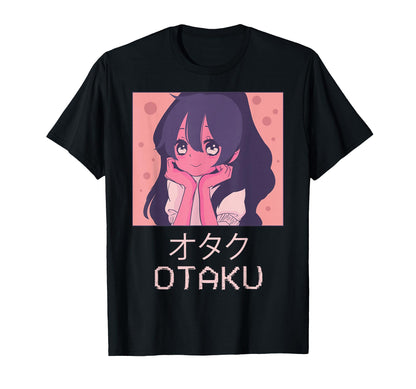 Otaku Anime Japanese Vaporwave Aesthetic T-Shirt - Minimalist Print Unisex