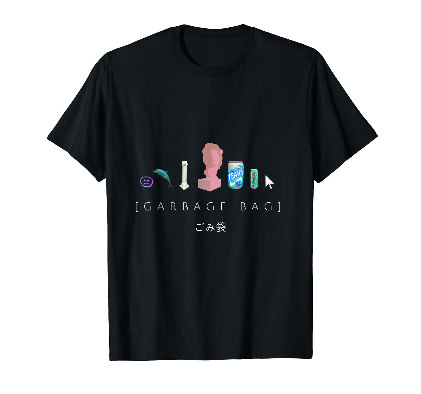 Garbage Bag Vaporwave Aesthetic T-Shirt - Novelty Apparel for Adults