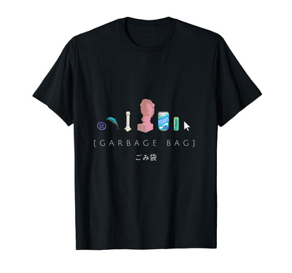 Garbage Bag Vaporwave Aesthetic T-Shirt - Novelty Apparel for Adults