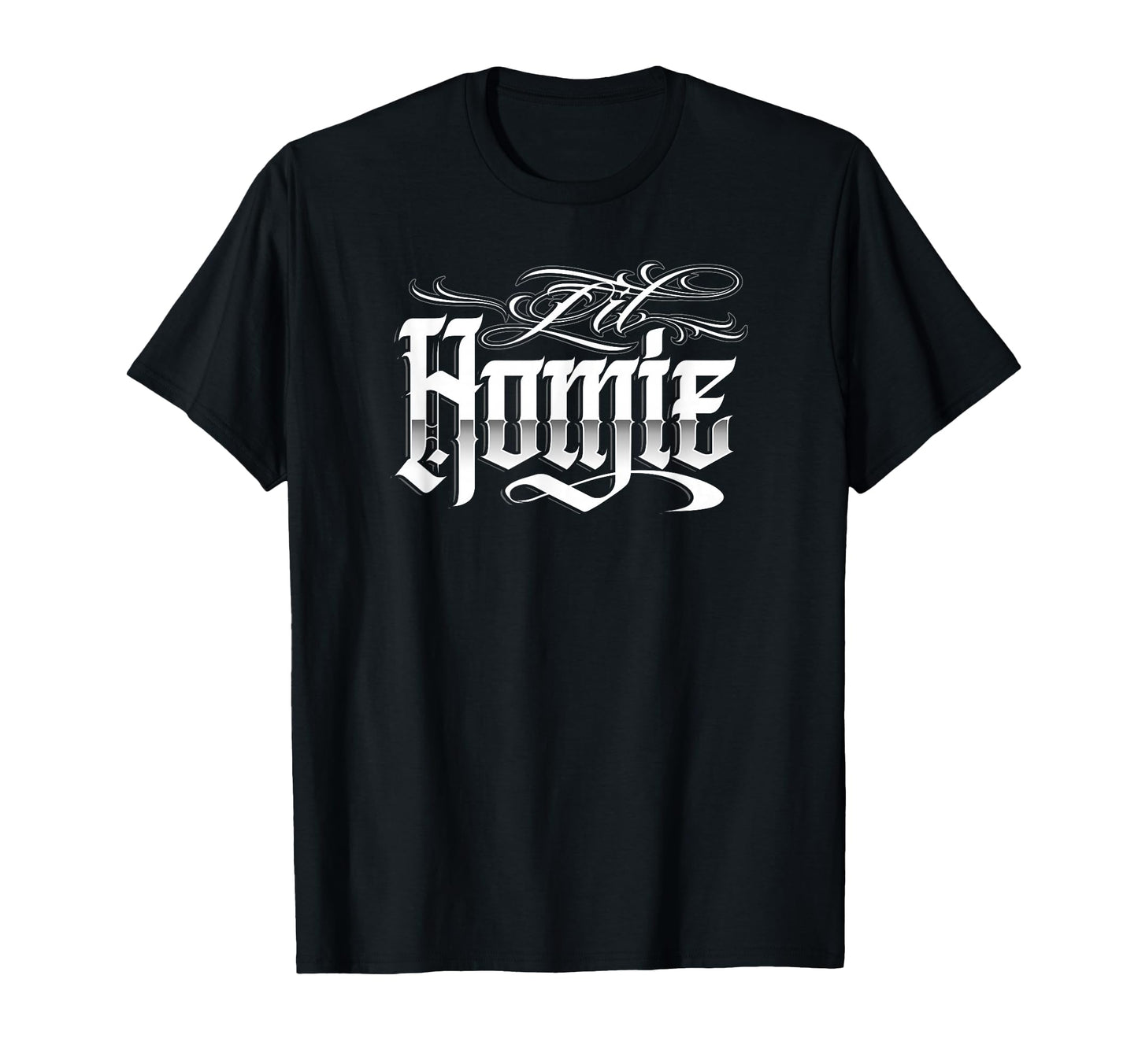 Lil Homie Hip Hop Chicano Tattoo Art T-Shirt - Aesthetic Graphic Unisex