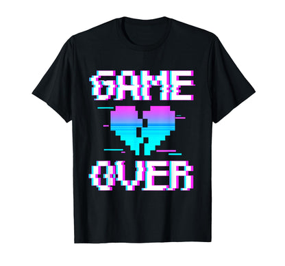 Game Over Yami Kawaii Pastel Goth T-Shirt - Custom Art Print Men Women