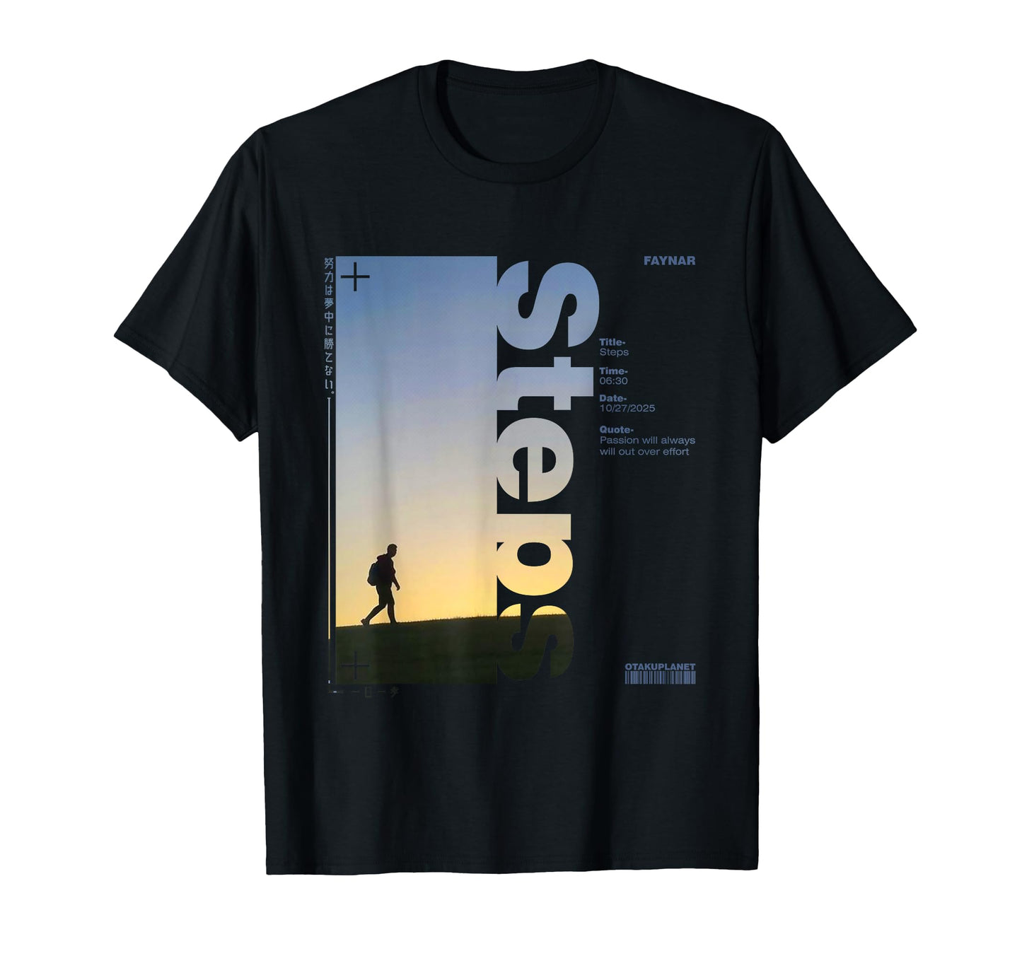 Walking Japanese Cyberpunk T-Shirt - Casual Everyday Wear for Adults