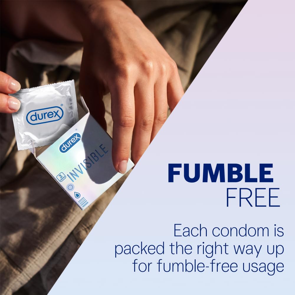 Durex Ultra-Thin Condoms - 10 Pack, Sensitive, Reliable Contraceptive Protection