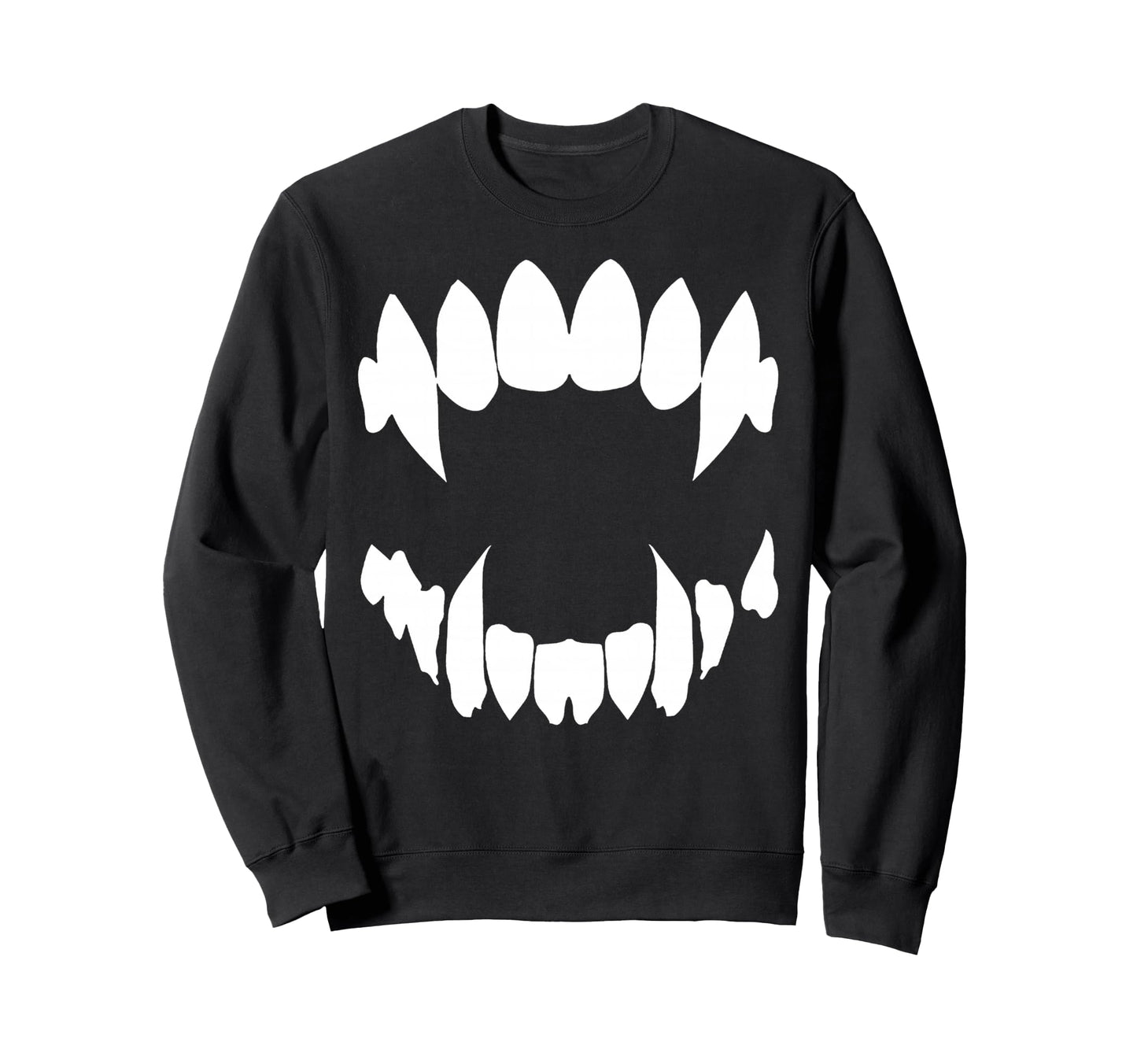 Vampire Fangs Occult Dark Sweatshirt - Casual Everyday Wear Men Women